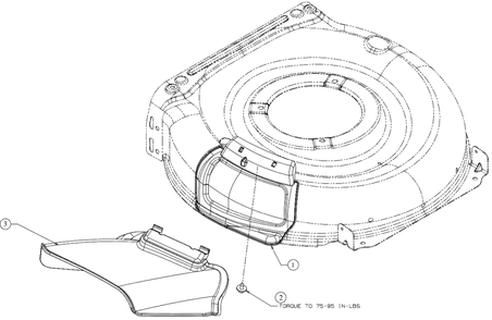 Side Discharge Chute Diagram and Parts List for 12AVB2M5345 2021 Yard Machines Lawn Mower